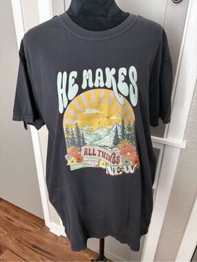 Comfort colors graphic Black womens  Tee size Large